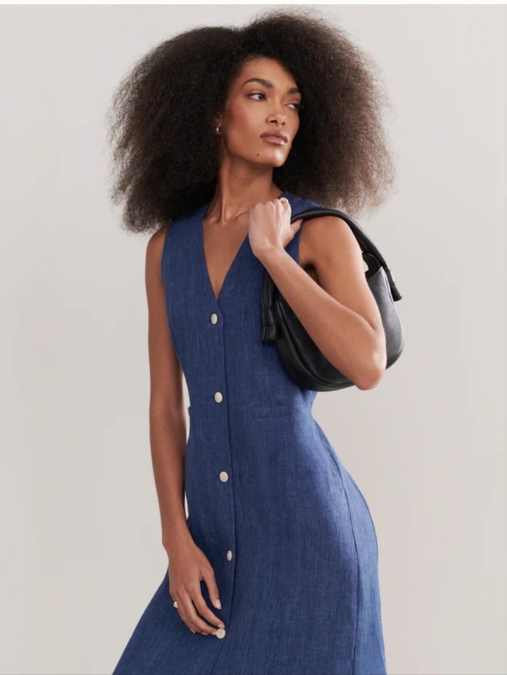 Jenni Kayne☆ Callan Linen Dress In Chambray - Picture 4 of 13